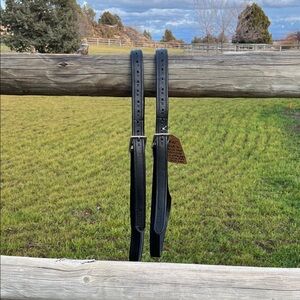 Pair of black, Passier dressage stirrup leathers.